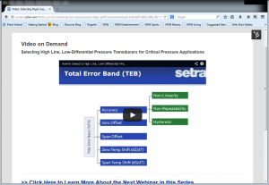 Setra's Industrial Webinars and Industrial/HVAC Videos on Demand